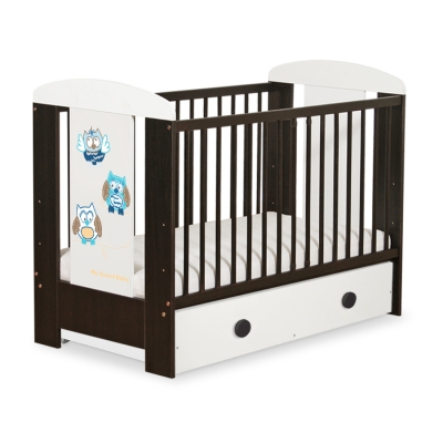 Baby tremmeseng med Skuffe 120x60cm Munter Ugler   MAXI