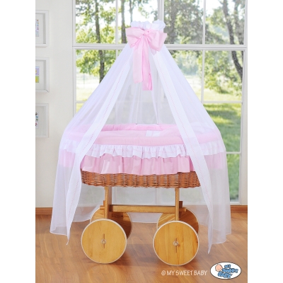 Babykurv Baby Vugge med gardiner  Lyserød Pink Bellamy