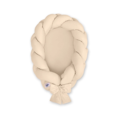 Babyrede med flettet kant - Sengerand  Beige
