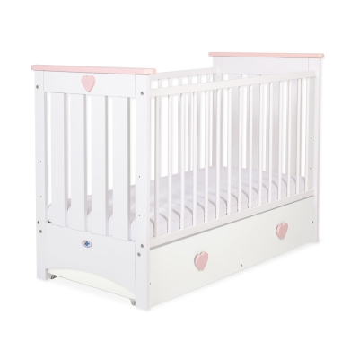 Babyseng LORENZO med Sfuffe  MAXI Hvid Pulverrosa