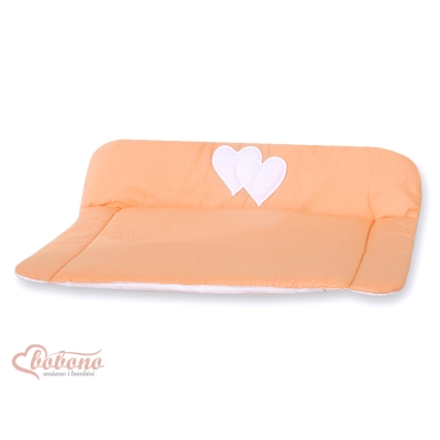Blød baby skiftemåtte - Hanging Hearts  Orange