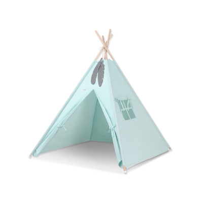 Børne tipi telt dekorative fjer GRATIS!  Mint