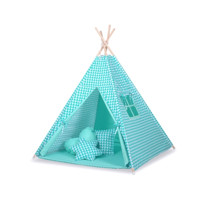 Børne tipi telt dekorative fjer GRATIS!  Mint