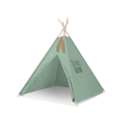 Børne tipi telt dekorative fjer GRATIS!  Pastel Grøn
