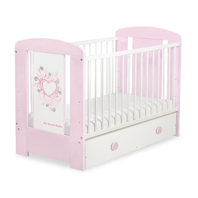 Babyseng med skuffer Lyserød Pink