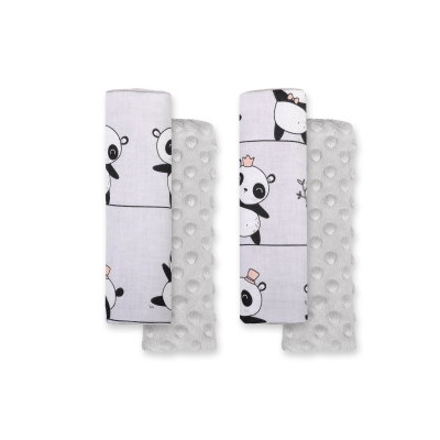 Dobbeltsidede puder til sikkerhedsseler Baby Shoulders  Grå Panda