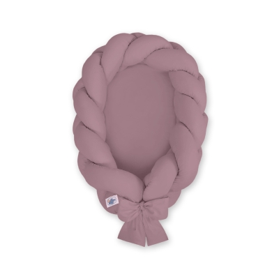 Flettet babyrede knyttet sengerand & madras 2 i 1  Pastel Violet