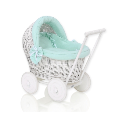 Flettet dukkevogn  Mint