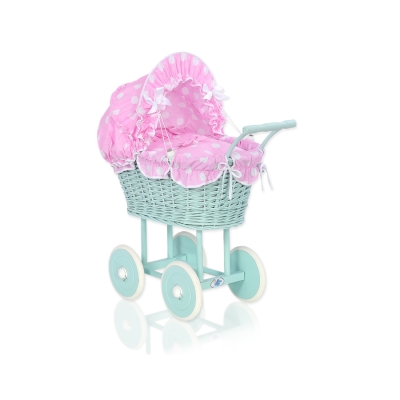 Flettet dukkevogn  Mint