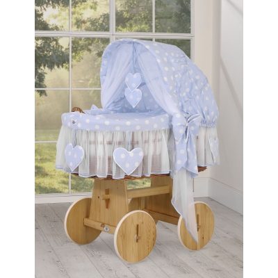 Flettet moseskurv til baby  Blå Amelie
