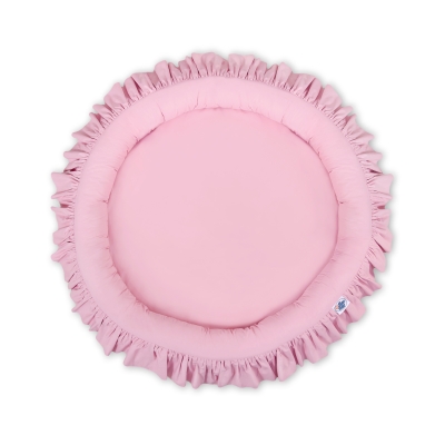 Højt legetæppe med flæsekant  Lyserød Pink
