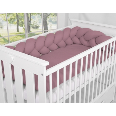 Knot sengerand af bomuld Flettet   Pastel Violet