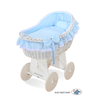 Kurv med kaleche til baby  Blå Carina