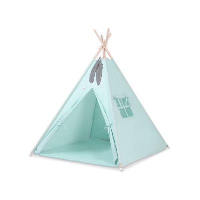 Legesæt med tipi telt, tæppe  Mint
