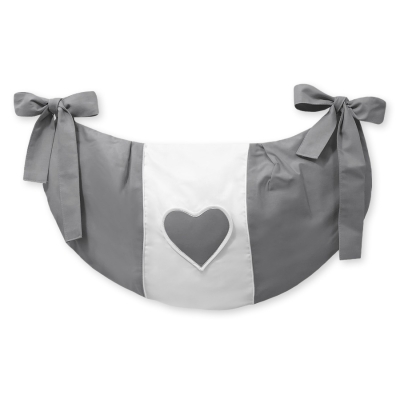 Legetøjspose til tremmeseng - Hanging Hearts  Antracit