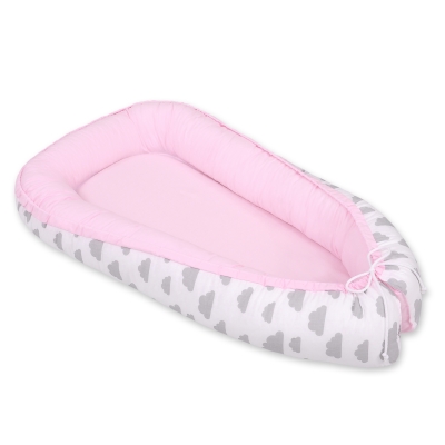 Rede til baby  Lyserød Grå Pink Skyer