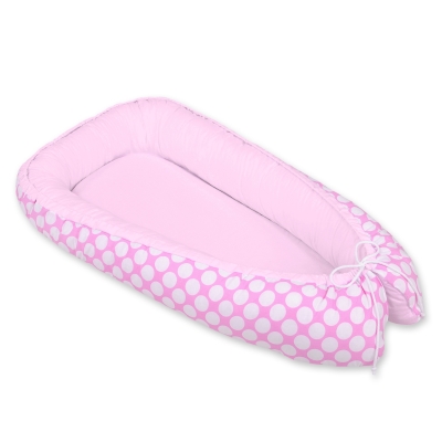 Rede til baby  Lyserød Pink Polkaprikker