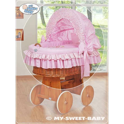 Sengebetræk til babykurv  Lyserød Pink