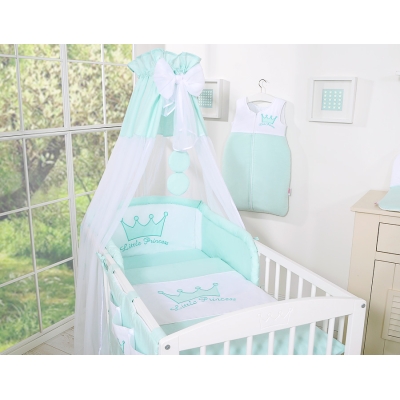 Sengehimmel til babyseng lavet af tyl - Little Prince/Princess  Mint Sifonki