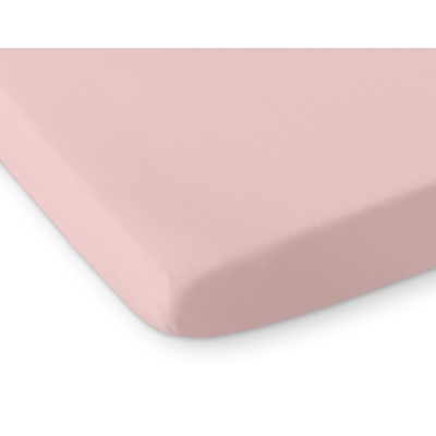 Sengelagen af bomuld til babyseng 140x70cm  Hvid Støvet Pink Bomuld