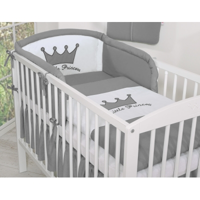 Sengerand til babyseng Little Prince / Princess  Antracit