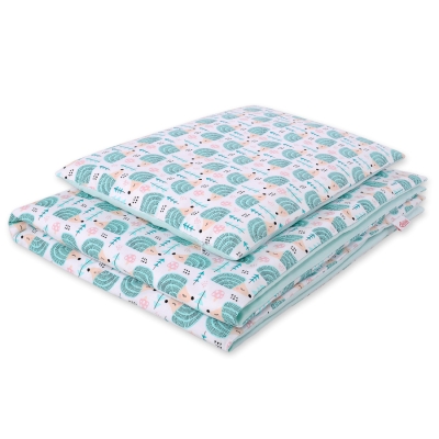 Sengetøjssæt i 2 dele 100x135 Mini  Mint Pindsvin