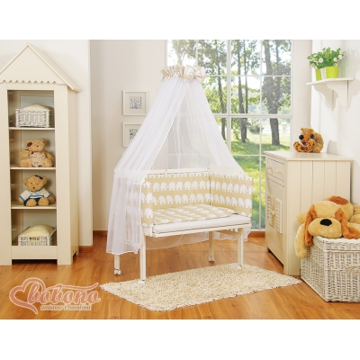 Sideseng med madras og sengetøjssæt Little Prince/Princess  Beige