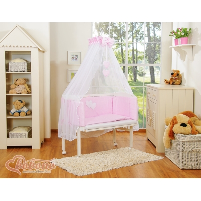 Sideseng med madras og sengetøjssæt Little Prince/Princess  Lyserød Pink