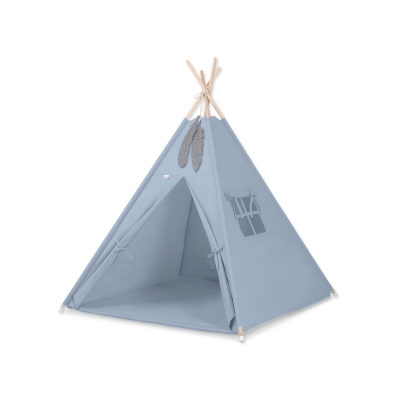 Teltsæt Tipi Telt Børn med legetæppe  Pastel Blå