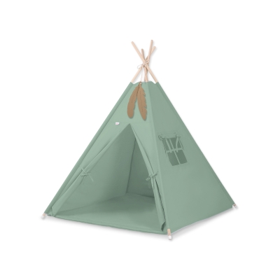 Teltsæt Tipi Telt Børn med legetæppe  Pastel Grøn