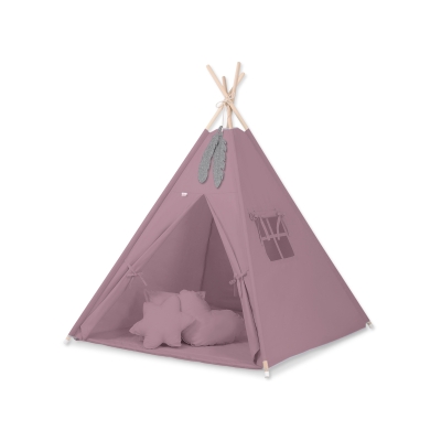 Teltsæt Tipi Telt Børn med legetæppe + puder sæt   Pastel Violet