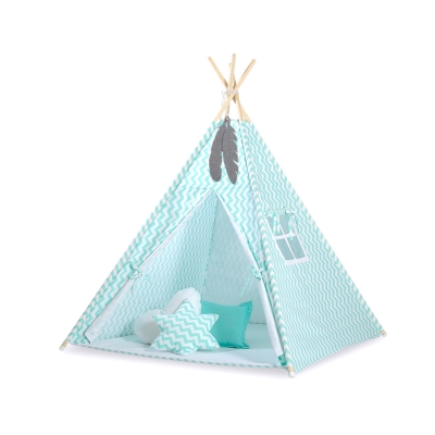 Teltsæt Tipi Telt Børn  Mint Siksak