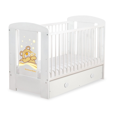 Tremmeseng med Skuffe til baby Bamse Barnaba  MAXI