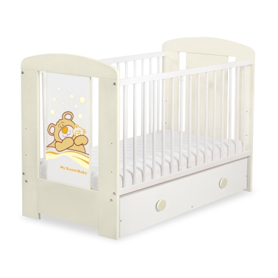 Tremmeseng med Skuffe til baby Bamse Barnaba  MAXI