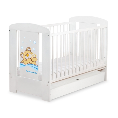 Tremmeseng med Skuffe til baby Bamse Barnaba  STANDARD