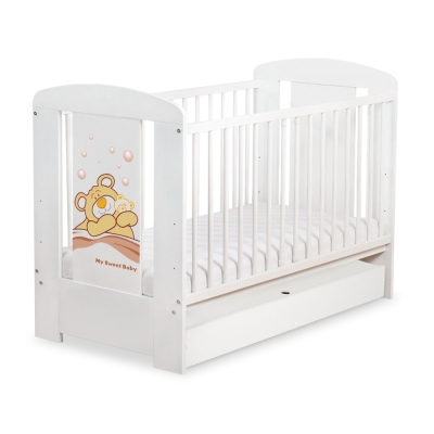 Tremmeseng med Skuffe til baby Bamse Barnaba  STANDARD