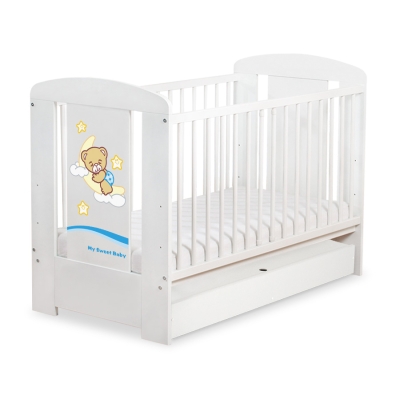Tremmeseng med skuffe til baby Godnat  STANDARD