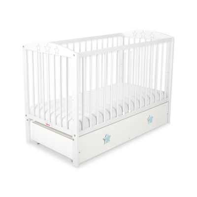 Tremmeseng med Skuffe til baby Stjerner  MAXI Stjerner