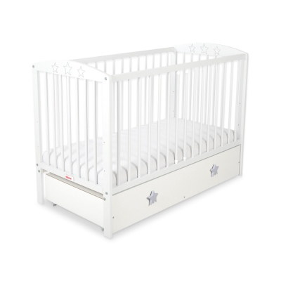 Tremmeseng med Skuffe til baby Stjerner  MAXI Stjerner