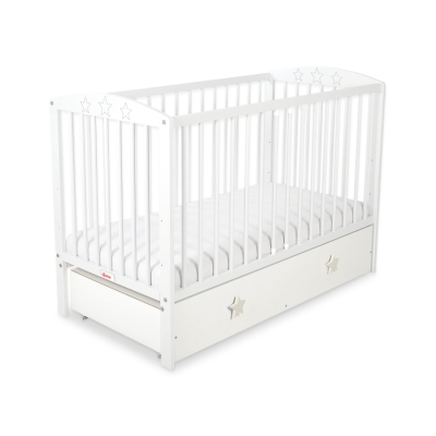 Tremmeseng med Skuffe til baby Stjerner  MAXI Stjerner