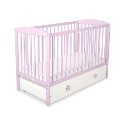 Tremmeseng med Skuffe til baby Stjerner  MAXI Stjerner