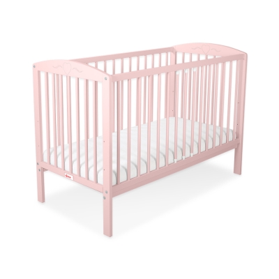 Tremmeseng til baby Hjerter  Pulverrosa