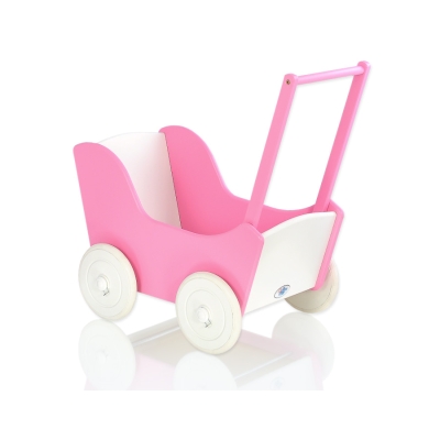 Vogn til babydukke  Hvid
