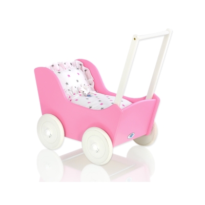 Vogn til babydukke  Hvid