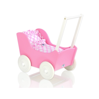 Vogn til babydukke  Hvid