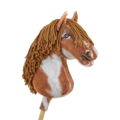 Hobby Horse Tobiano med Brun Manke