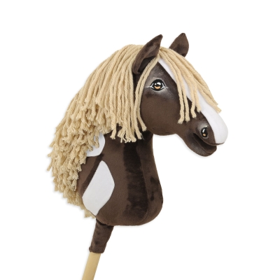 Kæphest Smuk mørkebrun hvid beige Manke Amerikansk Mustang