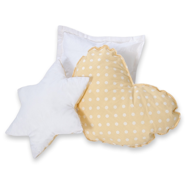 3 puder  Beige Polkaprikker