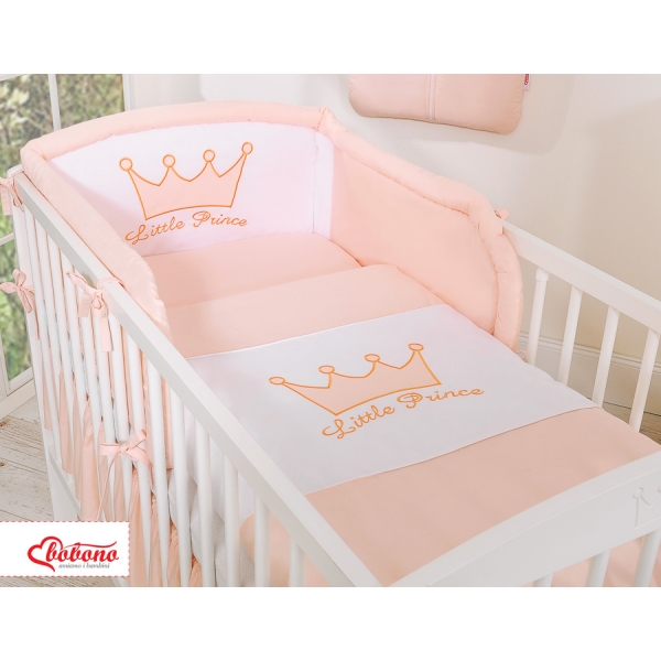 Baby sengesæt i 3 dele Little Prince / Princess  Pulverrosa