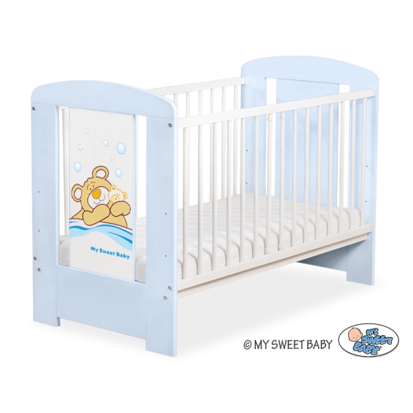 Baby tremmeseng 120x60cm Bamse Barnaba  Blå